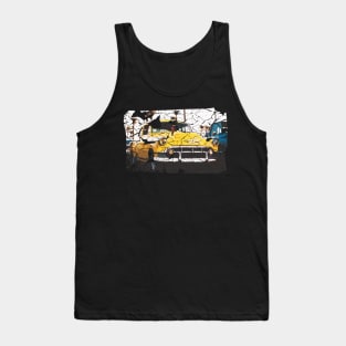 1950s Car Photo - Distressed Effect Tank Top